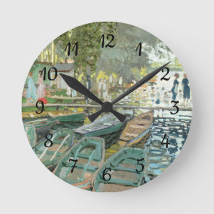 Claude Monet. Bathers at La Grenouillère Round Clock