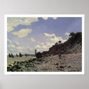 Claude Monet Beach at Honfleur, 1864 Poster