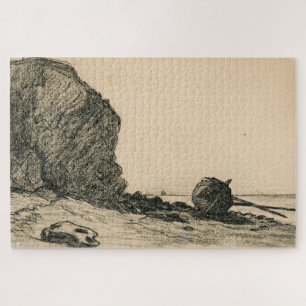 Claude Monet – Beached Boat near Sainte-Adresse Jigsaw Puzzle