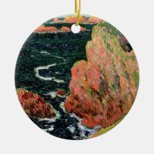 Claude Monet | Belle Ile Ceramic Tree Decoration (Front)