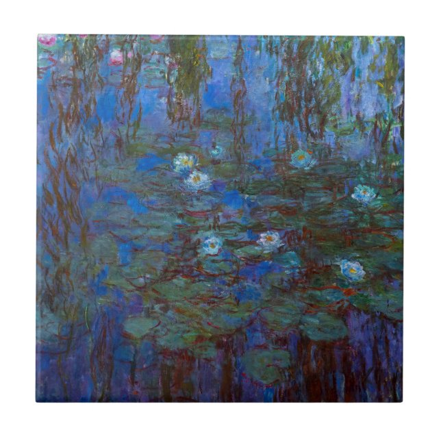 Claude Monet - Blue Water Lilies Ceramic Tile (Front)