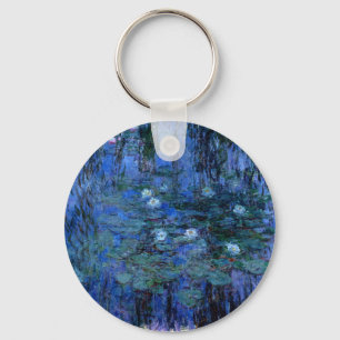 Claude Monet Blue Water Lilies Key Ring