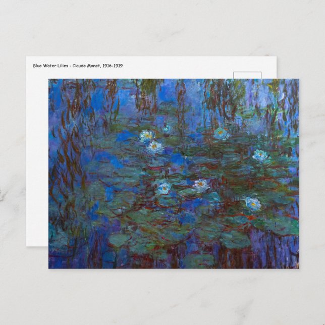 Claude Monet - Blue Water Lilies Postcard (Front/Back)