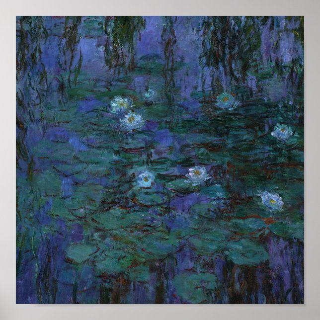 Claude Monet - Blue Water Lilies Poster (Front)