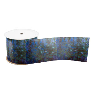 Claude Monet - Blue Water Lilies Satin Ribbon