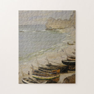 Claude Monet - Boat On The Beach At Etretat Jigsaw Puzzle