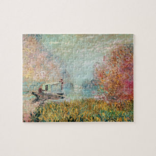 Claude Monet    Boat Studio on the Seine Jigsaw Puzzle