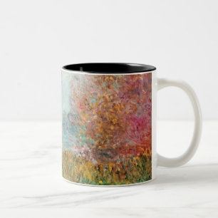 Claude Monet Boat Studio on the Seine Two-Tone Coffee Mug