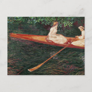Claude Monet   Boating on the river Epte Postcard