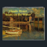 Claude Monet - Boats on the Water Calendar<br><div class="desc">A calendar featuring 12 of Claude Monet's paintings of boats on the water of various rivers.</div>