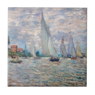 Claude Monet - Boats Regatta at Argenteuil Ceramic Tile