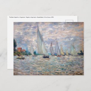 Claude Monet - Boats Regatta at Argenteuil Postcard