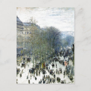 Claude Monet, Boulevard des Capucines, 1873 Oil on Postcard