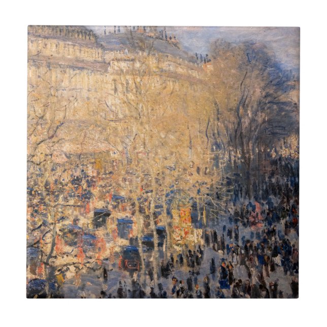 Claude Monet - Boulevard des Capucines in Paris Ceramic Tile (Front)