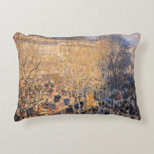 Claude Monet - Boulevard des Capucines in Paris Decorative Cushion
