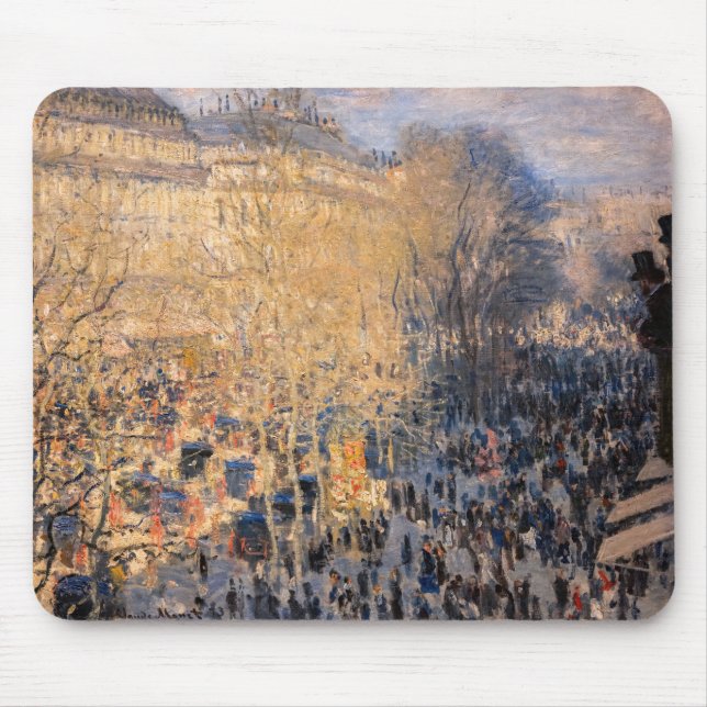 Claude Monet - Boulevard des Capucines in Paris Mouse Pad (Front)