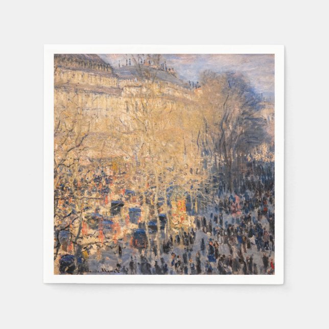Claude Monet - Boulevard des Capucines in Paris Napkin (Front)