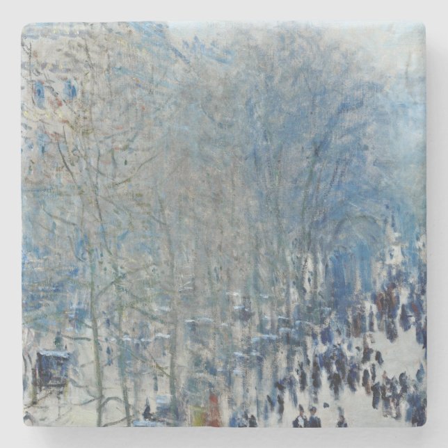 Claude Monet - Boulevard Des Capucines Stone Coaster (Front)