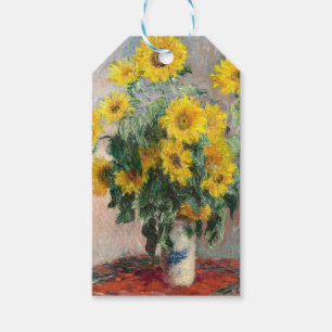 Claude Monet Bouquet of Sunflowers 1881 Art Gift Tags