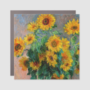 Claude Monet - Bouquet of Sunflowers Car Magnet