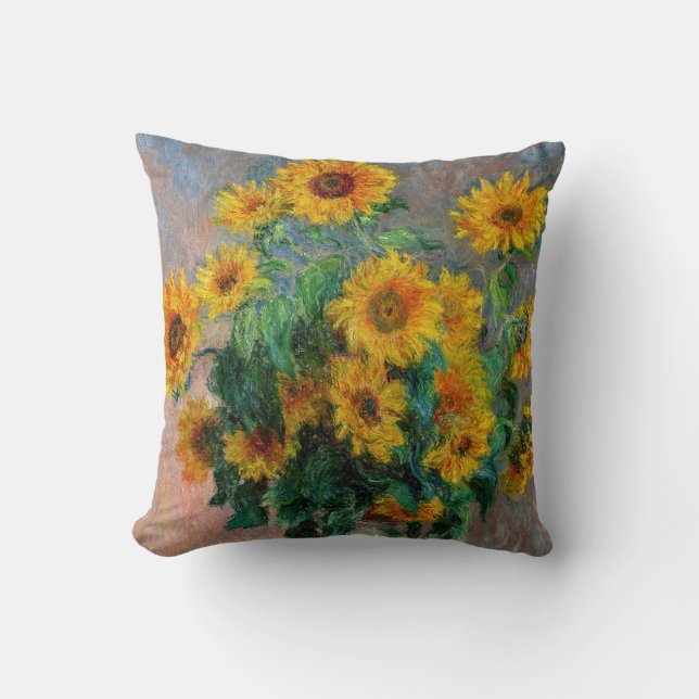 Claude Monet - Bouquet of Sunflowers Cushion (Front)