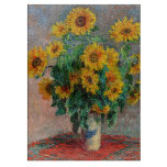 Claude Monet - Bouquet of Sunflowers Cutting Board<br><div class="desc">Bouquet of Sunflowers / Bouquet de tournesols - Claude Monet,  Oil on Canvas,  1881</div>