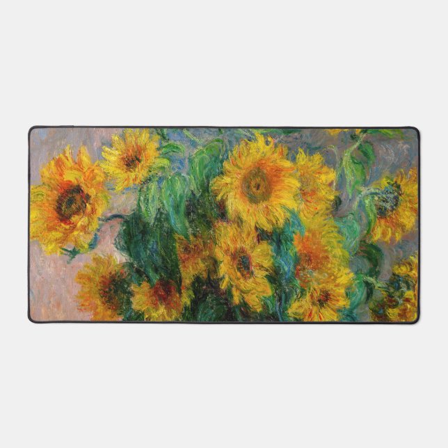 Claude Monet - Bouquet of Sunflowers Desk Mat (Front)
