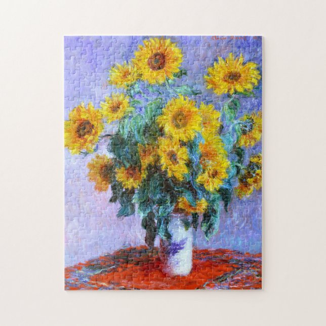 Claude Monet Bouquet of Sunflowers Jigsaw Puzzle (Vertical)