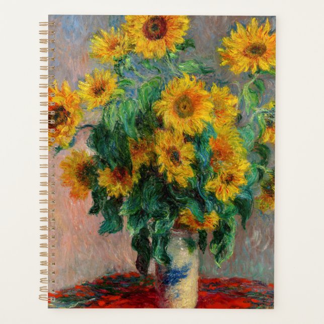 Claude Monet - Bouquet of Sunflowers Planner (Front)