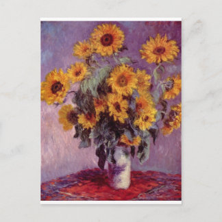 Claude Monet Bouquet of Sunflowers Postcard