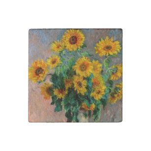 Claude Monet - Bouquet of Sunflowers Stone Magnet