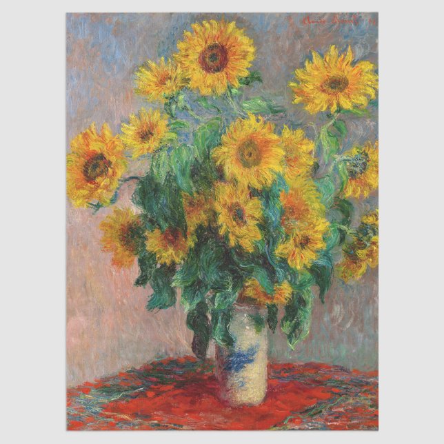 Claude Monet - Bouquet of Sunflowers Tissue Paper (Creator Uploaded)