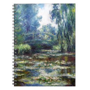 Claude Monet Bridge Over Water Lily Pond Notebook