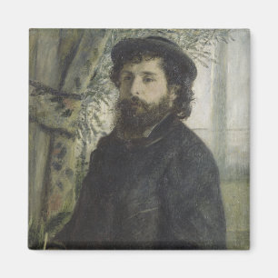 Claude Monet by Pierre-Auguste Renoir Magnet