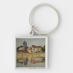 Claude Monet By the River at Vernon, 1883 Key Ring