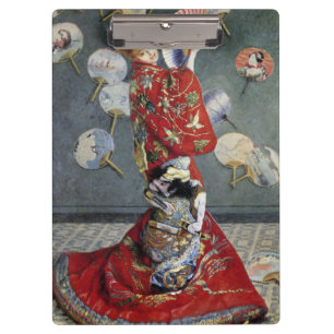Claude Monet Camille in Red Japanese Kimono Art Clipboard