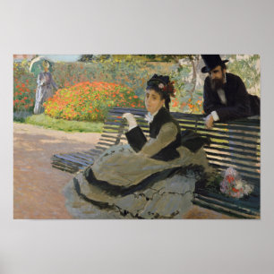 Claude Monet - Camille Monet on a Bench Poster