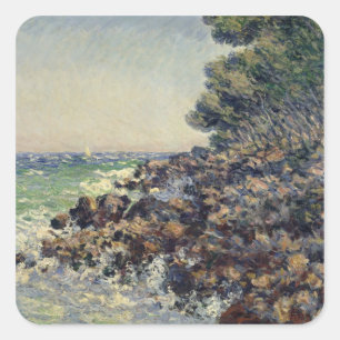 Claude Monet Cap Martin, 1884 Square Sticker