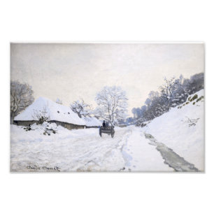 Claude Monet - Cart on the Snowy Road at Honfleur Photo Print