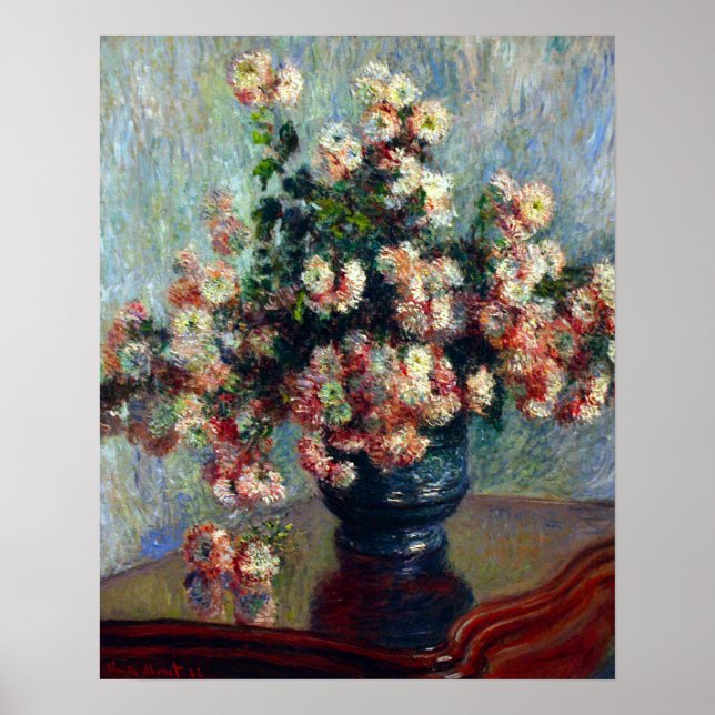 Claude Monet_Chrysanthemum Flowers - Poster (Front)