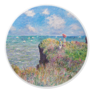 Claude Monet - Cliff Walk at Pourville Ceramic Knob
