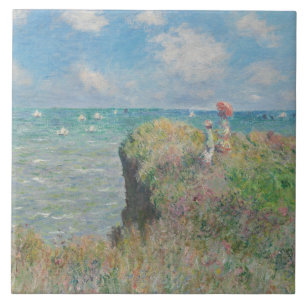 Claude Monet - Cliff Walk at Pourville Ceramic Tile