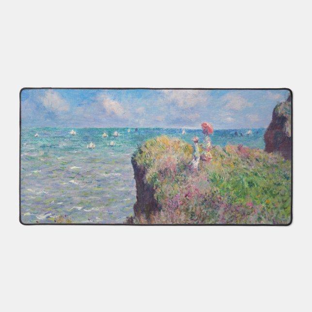 Claude Monet - Cliff Walk at Pourville Desk Mat (Front)