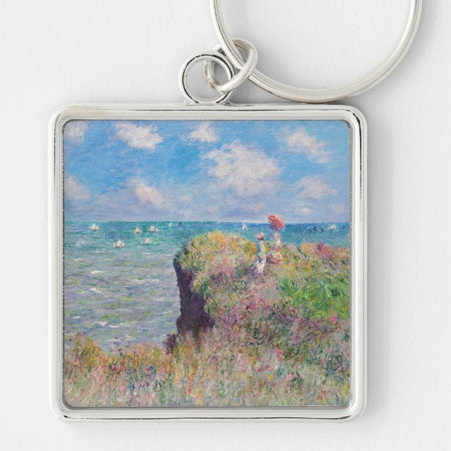 Claude Monet - Cliff Walk at Pourville Key Ring (Front)