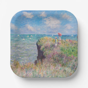 Claude Monet - Cliff Walk at Pourville Paper Plate