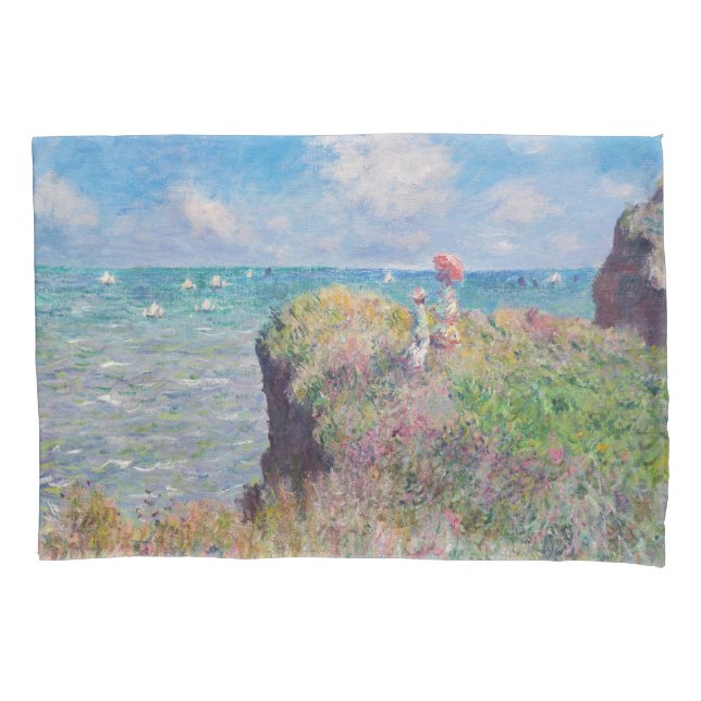 Claude Monet - Cliff Walk at Pourville Pillowcase (Front)