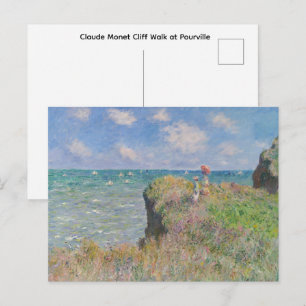 Claude Monet Cliff Walk at Pourville Postcard