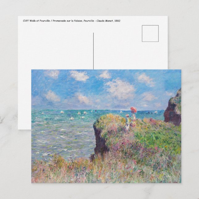 Claude Monet - Cliff Walk at Pourville Postcard (Front/Back)