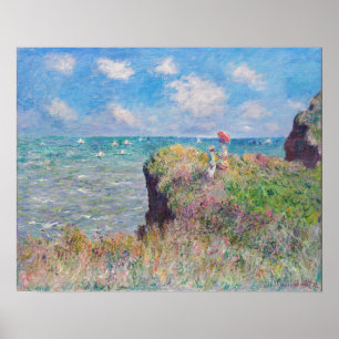 Claude Monet - Cliff Walk at Pourville Poster