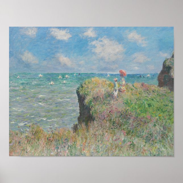 Claude Monet - Cliff Walk at Pourville Poster (Front)